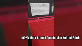 Ürün Adı: %100 Meta‑Aramid Çift Taraflı Örme Kumaş Ağırlık:400gsm Genişlik:180cm