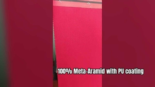 Malzeme: PU kaplamalı %100 Meta‑Aramid Ağırlık:280gsm Genişlik:150cm Renk: Kırmızı