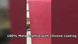%100 meta aramid + silikon kaplama, renk: ateş kırmızısı, ağırlık: 150gsm genişlik 150cm