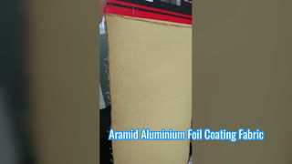 Aramid Alüminyum Folyo Kaplama Kumaş Genişlik: 150cm Ağırlık: 550gsm Renk: Ham sarı