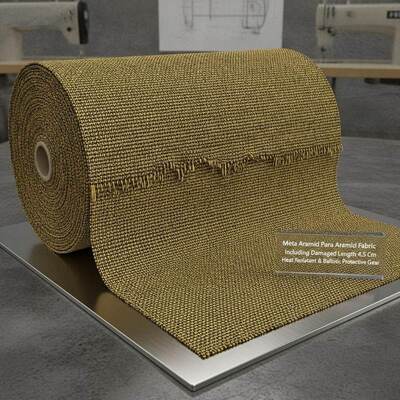 Hasarlı Boyu 4,5 Cm Olan Meta Aramid Para Aramid Kumaş Isıya Dayanıklı ve Balistik Koruyucu Donanımlara Uygun