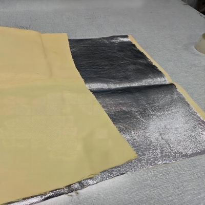 Doğal Renk %100 Para Aramid Alüminize Kumaş Saten Dokuma