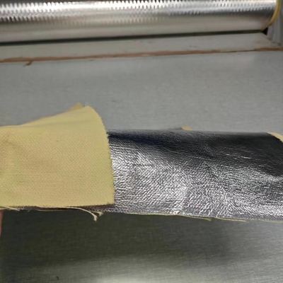 Doğal Renk %100 Para Aramid Alüminize Kumaş Saten Dokuma