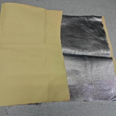 Doğal Renk %100 Para Aramid Alüminize Kumaş Saten Dokuma