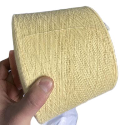 Kesilmeye Dayanıklı Eldivenler İçin 66TEX Para Aramid Elyaf İplik Ham Sarı Ne18/2