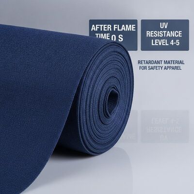 Alevlenme süresinden sonra 0 S Lacivert Meta Aramid Kumaş UV Dayanımı Seviye 4 5 Güvenlik Kıyafetleri için Alev Geciktirici Malzeme