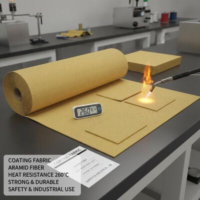 Kaplama Kumaş Aramid Kumaş Isı Direnci 260 derece Güçlü dayanıklı malzeme Güvenlik giyim ve endüstriyel için idealdir