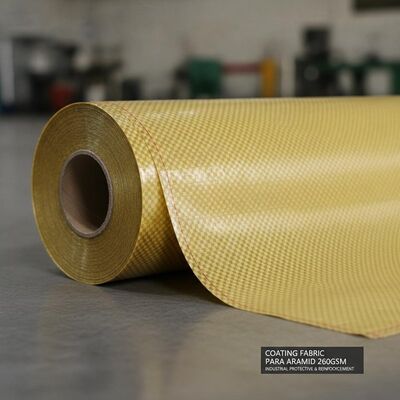 Kaplama Kumaşı Para Aramid Kumaş 260GSM Endüstriyel koruyucu ekipman ve takviye çözümlerinde kullanılan yüksek esneklik