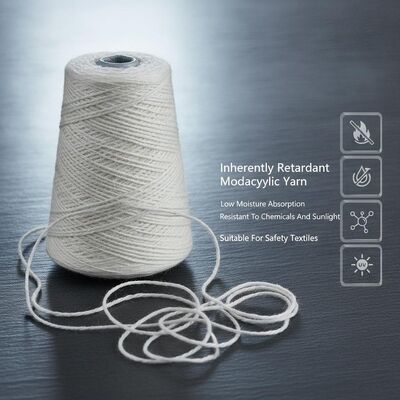 Doğal olarak alev geriletici Modacrylic Yarn Düşük Nem Emimi Kimyasallara ve Güneş Işığına Dirençli Güvenlik Tekstilleri için Uygun