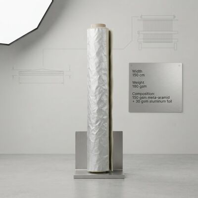 Alüminyum folyo meta aramid kumaşı, ısıya dayanıklı, alev geriletici ve özel uzunluklu