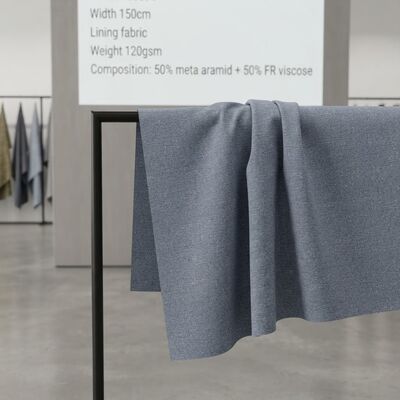 %50 Meta-Aramid %50 FR Viskon Astar Kumaş - Koruyucu Giyim İçin Kalıcı Alev Geciktirici 120 gsm