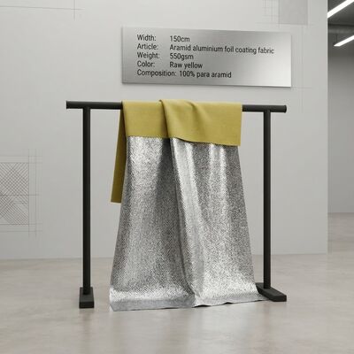 Yüksek Çekme Dayanımlı, Alev Geciktirici ve Yüksek Sıcaklık Dayanımlı Aramid Alüminyum Folyo Kaplamalı Kumaş