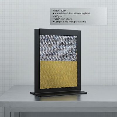 Yüksek Çekme Dayanımlı, Alev Geciktirici ve Yüksek Sıcaklık Dayanımlı Aramid Alüminyum Folyo Kaplamalı Kumaş