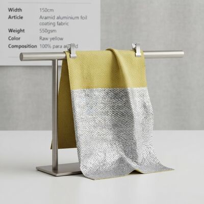 Yüksek Çekme Dayanımlı, Alev Geciktirici ve Yüksek Sıcaklık Dayanımlı Aramid Alüminyum Folyo Kaplamalı Kumaş