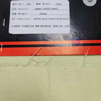 280 gram 150 cm Genişliği % 23 Para Aramid % 70 FR Viskoz % 6 Polyester Karışık Alev Dirençli Meta Aramid Kumaş Koruyucu Giysiler