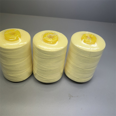 90TEX Para Aramid Ne20/3 Dikiş İçin Ham Sarı Dikiş İpliği