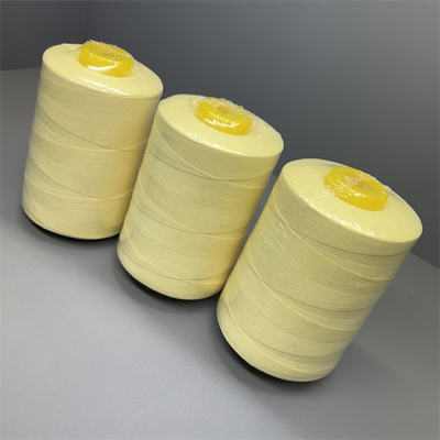Ne20 / 3 Para Aramid Dikiş İpliği NFPA1971 Endüstriyel Konveyör Bant İçin Ham Sarı