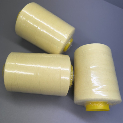 Ne20 / 3 Para Aramid Dikiş İpliği NFPA1971 Endüstriyel Konveyör Bant İçin Ham Sarı